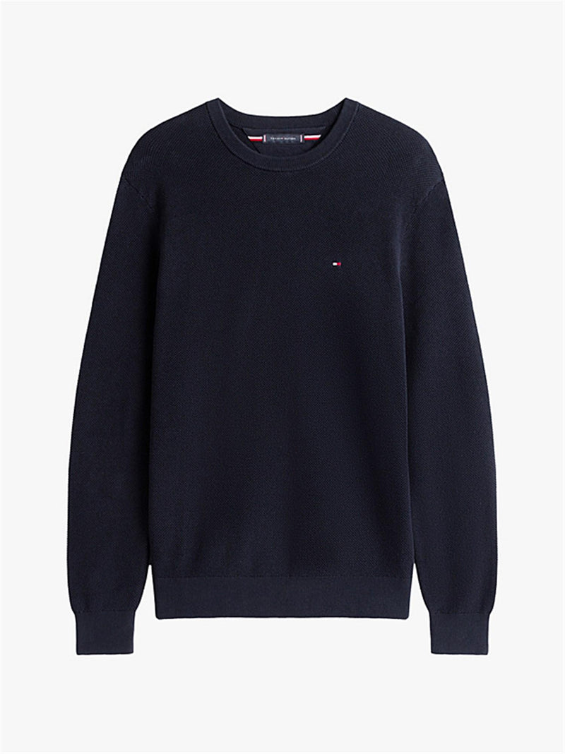 TOMMY HILFIGER Maglioni Uomo Blu - PULLOVER TRAMATO