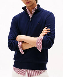 TOMMY HILFIGER Maglioni Uomo Blu - CASHMERE ZIP MOCK