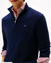TOMMY HILFIGER Maglioni Uomo Blu - CASHMERE ZIP MOCK