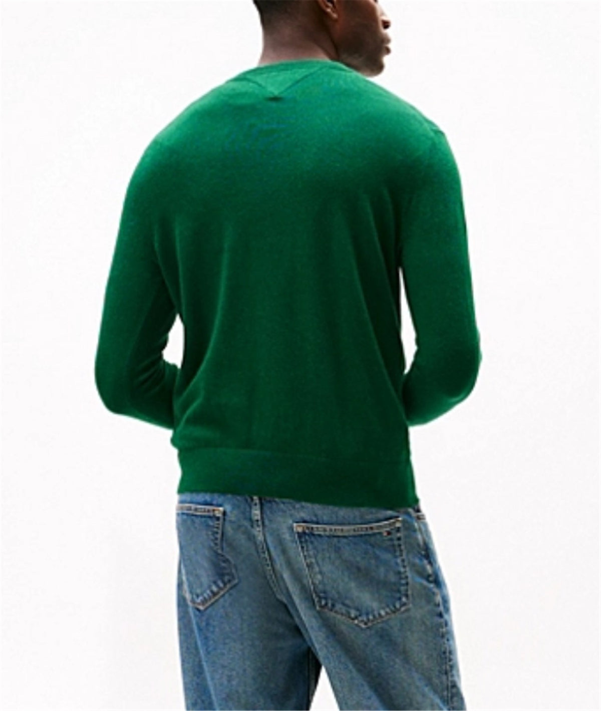 TOMMY HILFIGER Men's Sweaters Green - CASHMERE CREW NECK