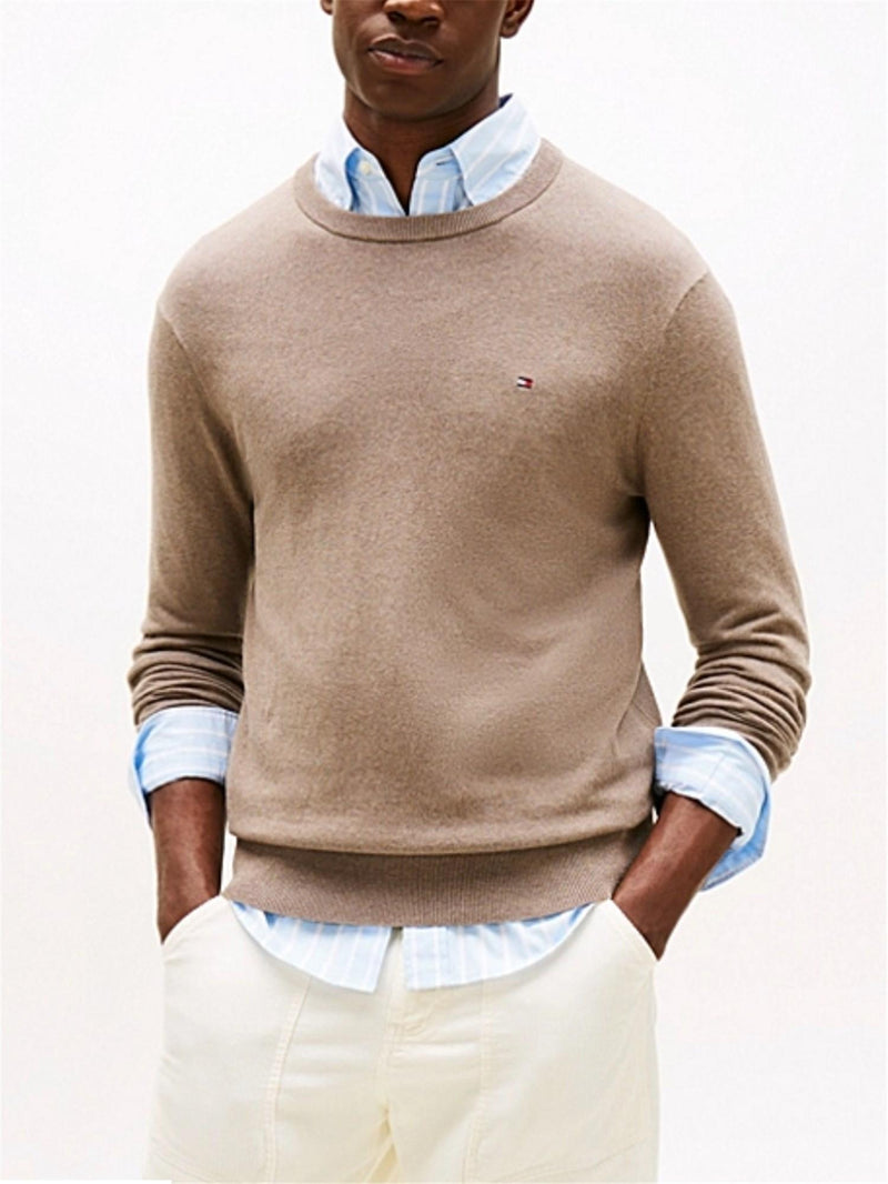 TOMMY HILFIGER Men's Turtleneck Sweaters - Cashmere Crew Neck