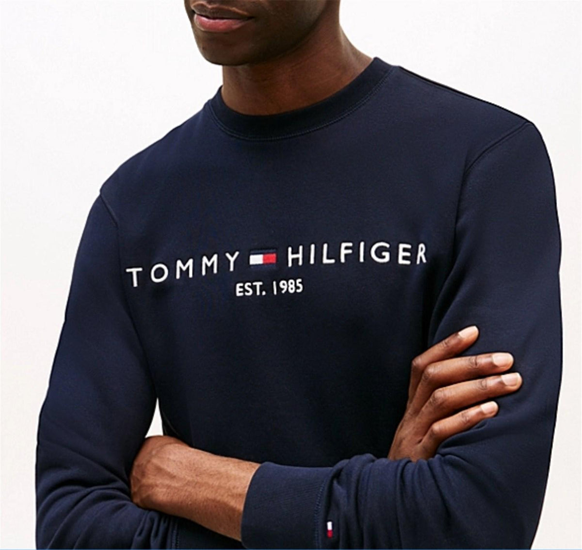 TOMMY HILFIGER Men's Blue Sweatshirt - TOMMY LOGO