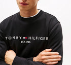 TOMMY HILFIGER Men's Black Sweatshirt - TOMMY LOGO