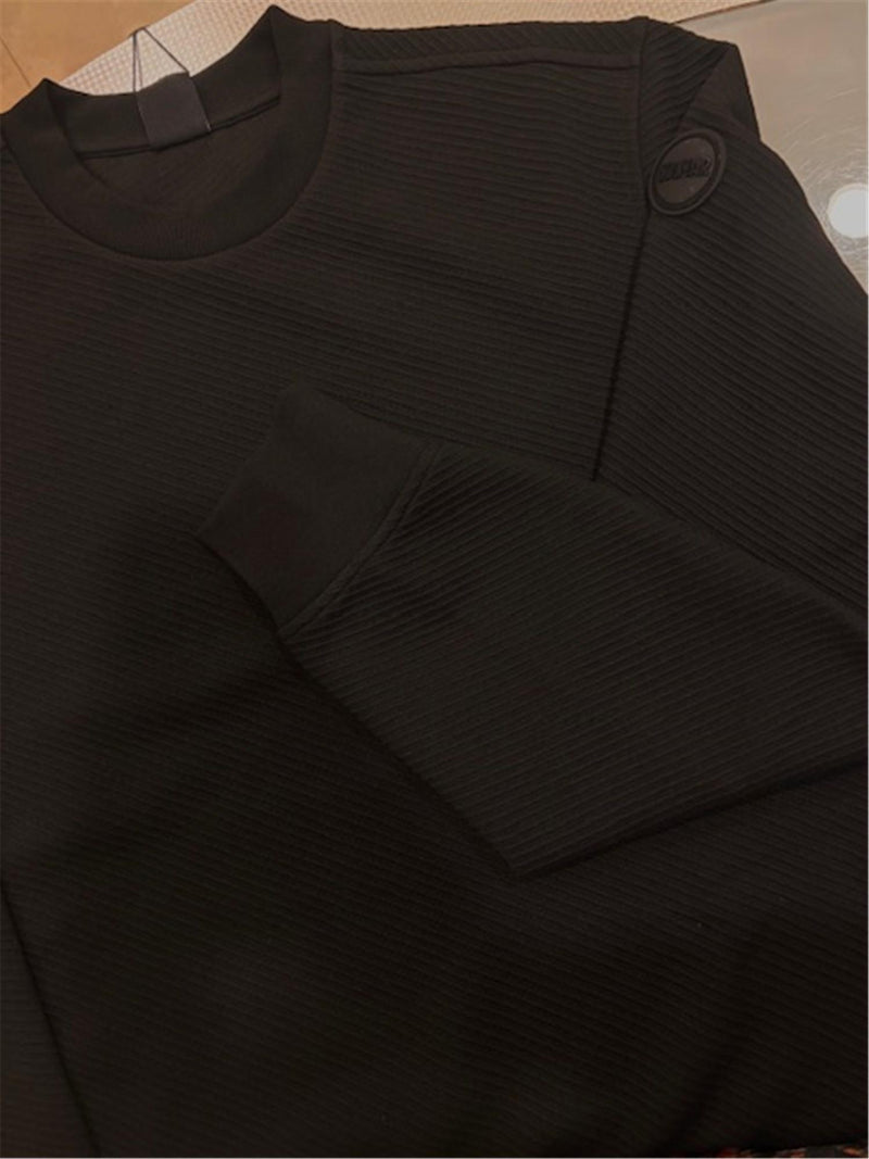 COLMAR ORIGINALS Men's Black Sweatshirt - CREW NECK JAQUARD