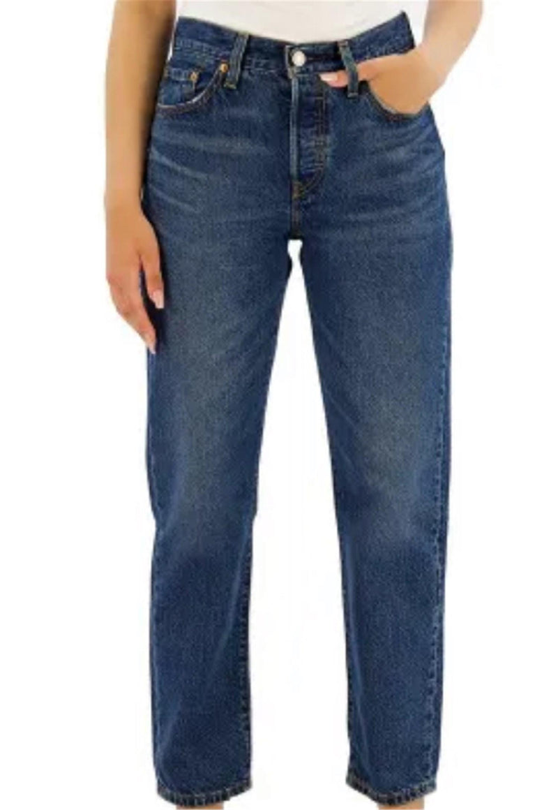 LEVI'S Jeans Women Medium Blue - 501 CROPPED