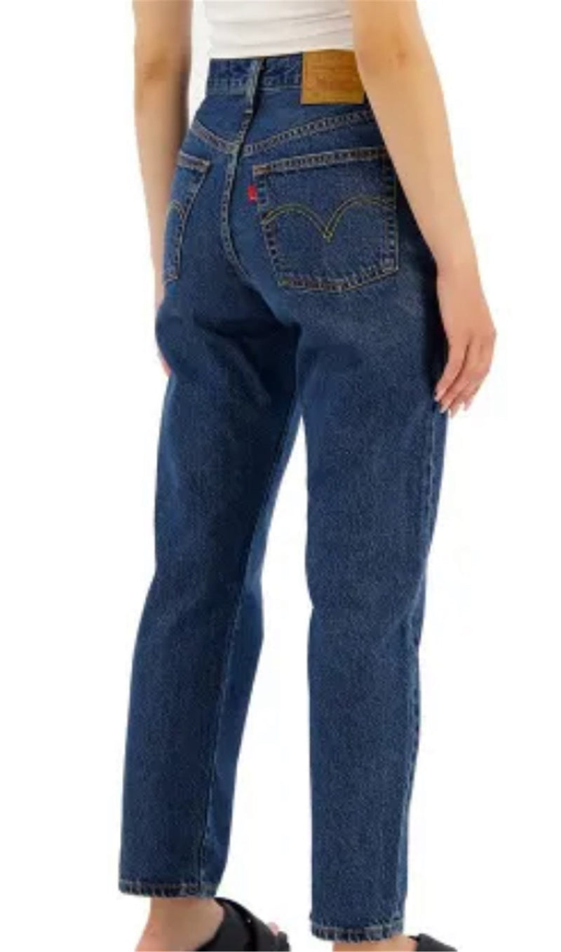 LEVI'S Jeans Women Medium Blue - 501 CROPPED