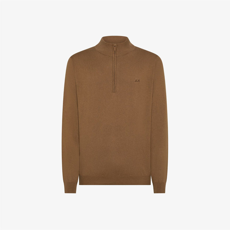SUN68 Maglioni Uomo Marrone - HALF ZIP