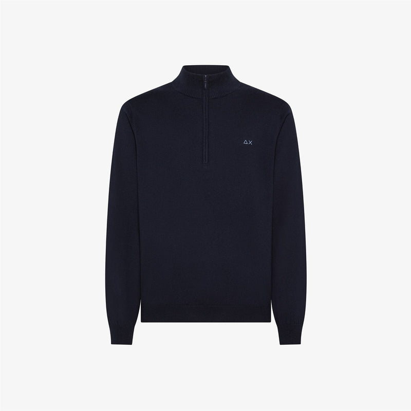 SUN68 Maglioni Uomo Blu - HALF ZIP
