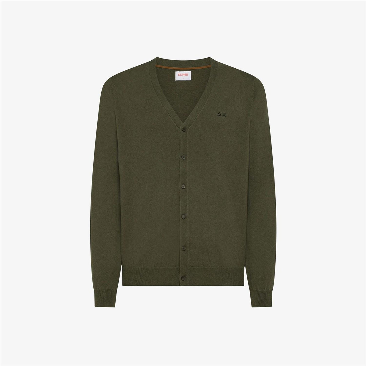 SUN68 Men's Green Cardigan - CARDIGAN