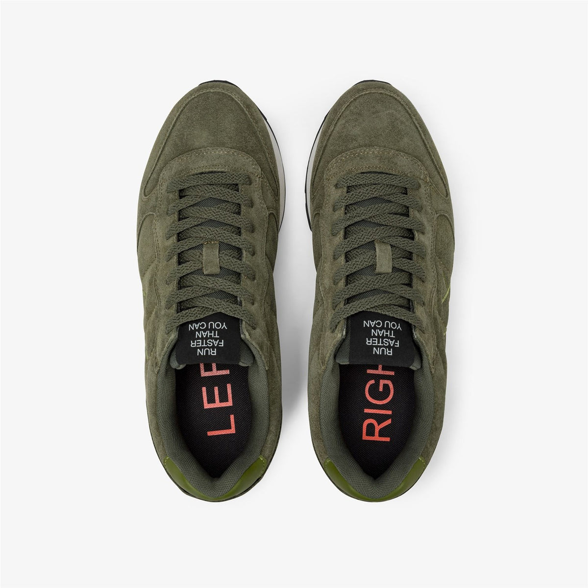 SUN68 Men's Green Sneakers - TOM SUEDE