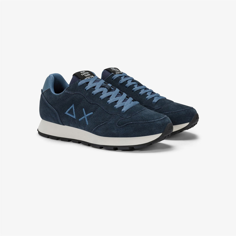 SUN68 Men's Sneakers Blue - TOM SUEDE