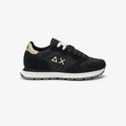 SUN68 Black Women's Sneakers - ALLY GOLD SILVER