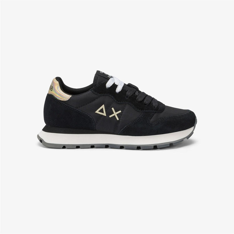 SUN68 Black Women's Sneakers - ALLY GOLD SILVER