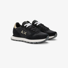SUN68 Black Women's Sneakers - ALLY GOLD SILVER
