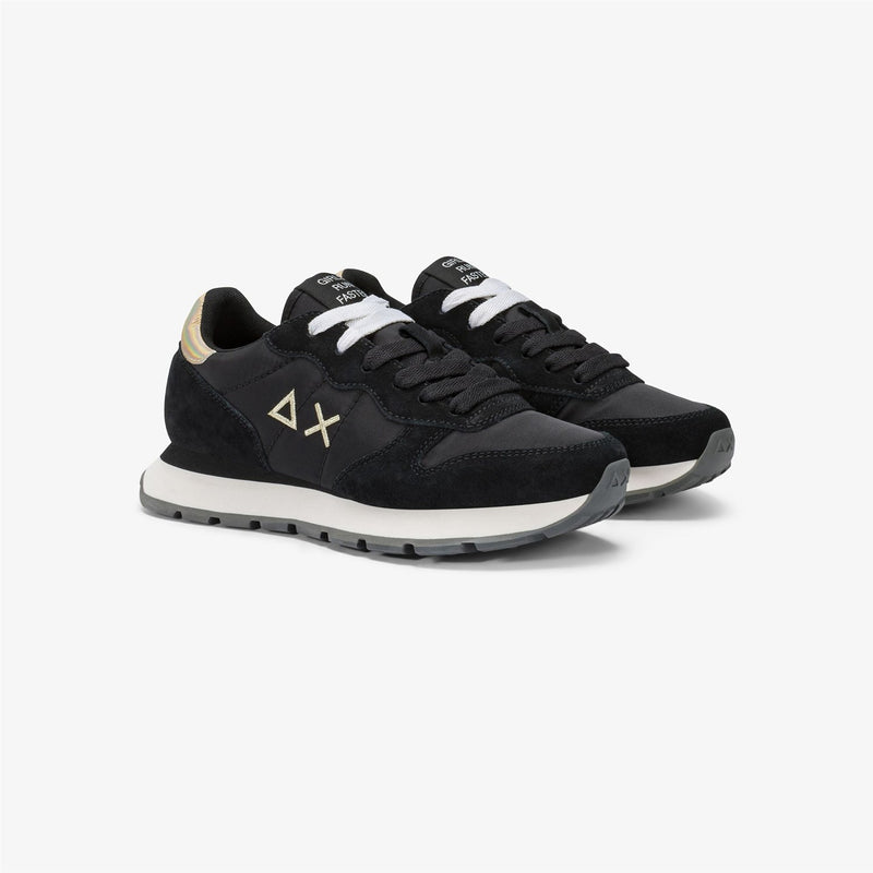 SUN68 Black Women's Sneakers - ALLY GOLD SILVER