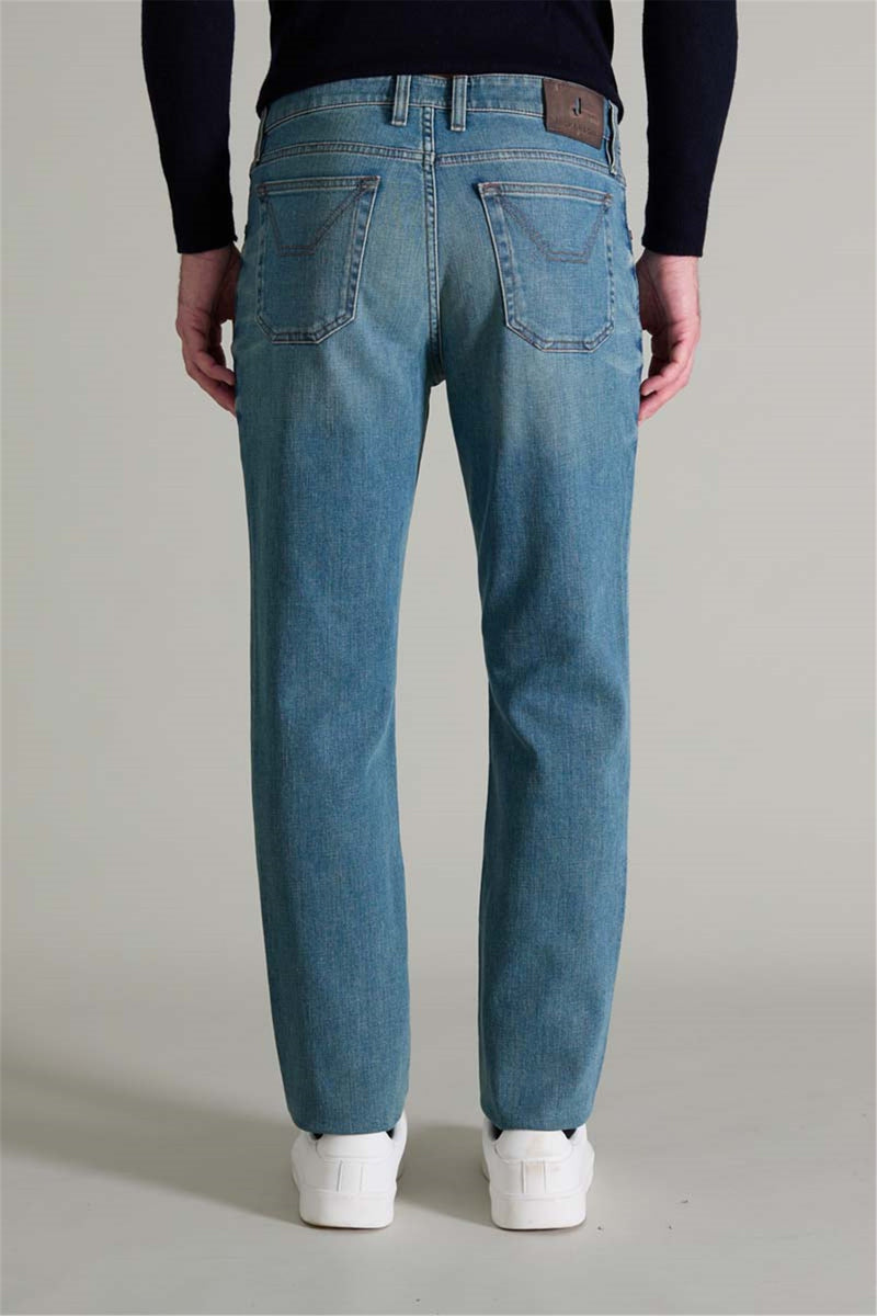 JECKERSON Men's Medium Blue Trousers - JOHN