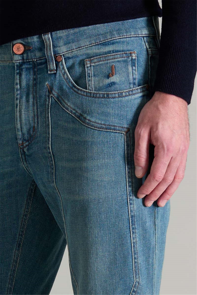 JECKERSON Men's Medium Blue Trousers - JOHN