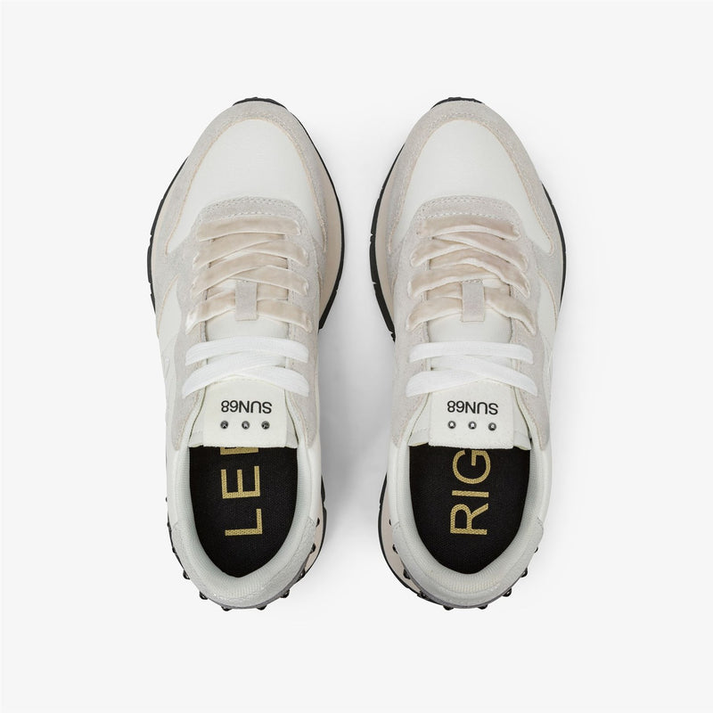 SUN68 White Women's Sneakers - ALLY STUDIOS