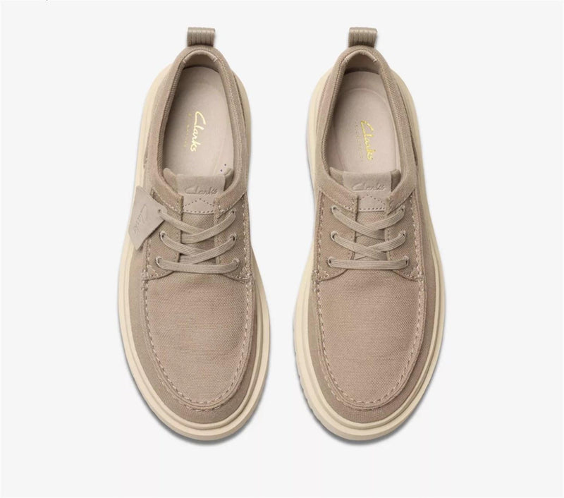 Clarks Men's Sneakers Light Grey - Polden Moc