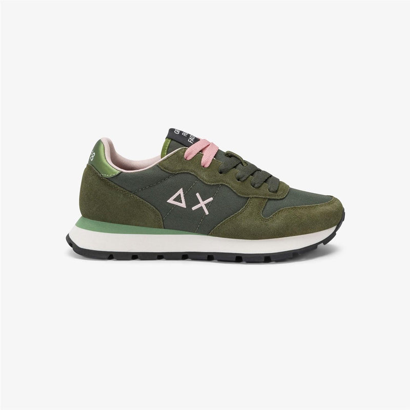 SUN68 Military Green Women's Sneakers - ALLY SOLID