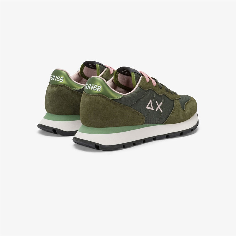 SUN68 Military Green Women's Sneakers - ALLY SOLID