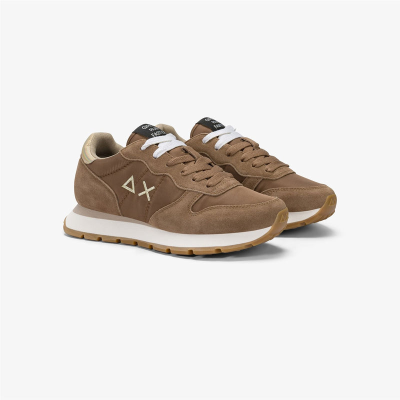 SUN68 Brown Women's Sneakers - ALLY GOLD SILVER