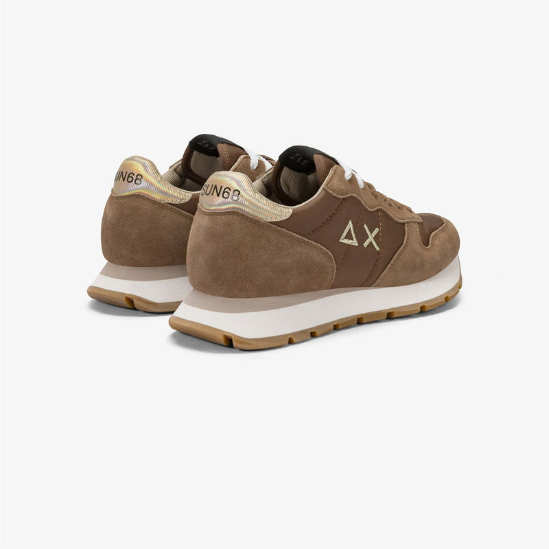 SUN68 Brown Women's Sneakers - ALLY GOLD SILVER