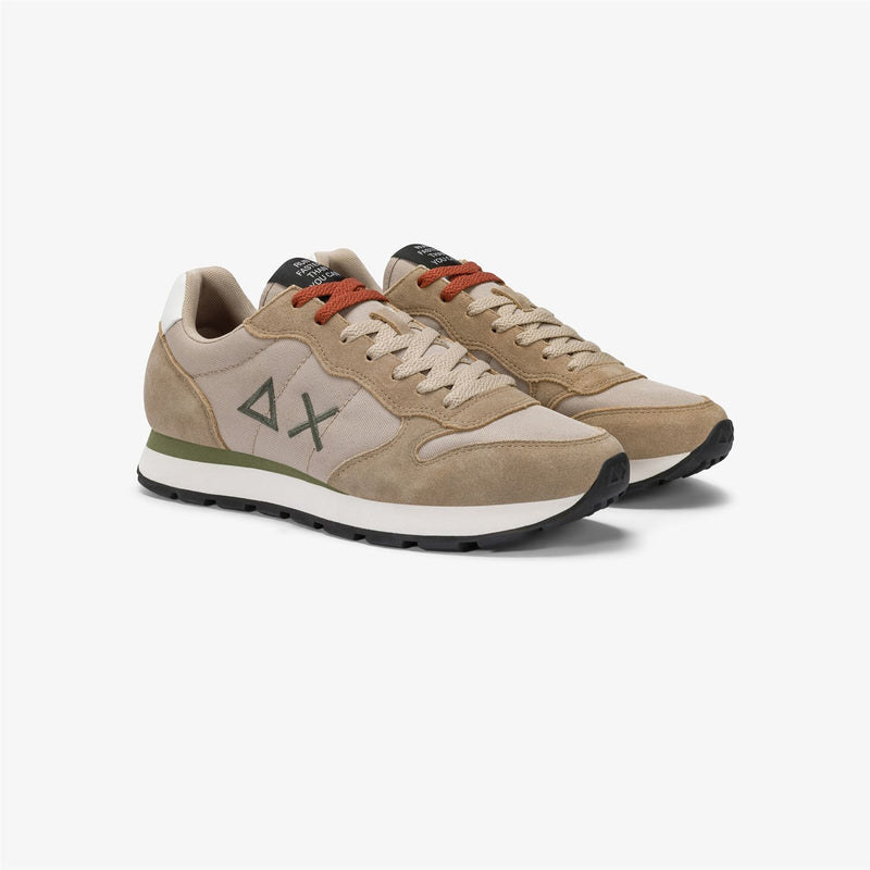 SUN68 Beige Men's Sneakers - TOM SOLID