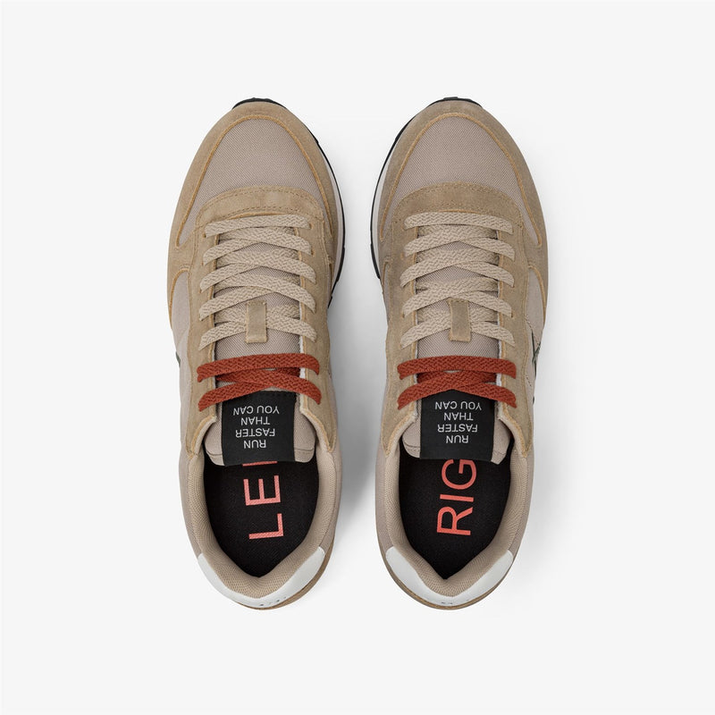 SUN68 Beige Men's Sneakers - TOM SOLID