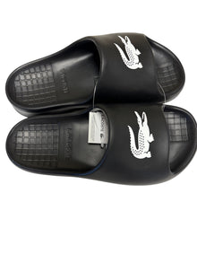 Lacoste Unisex Black Slippers - SERVE SLIDE 2.0
