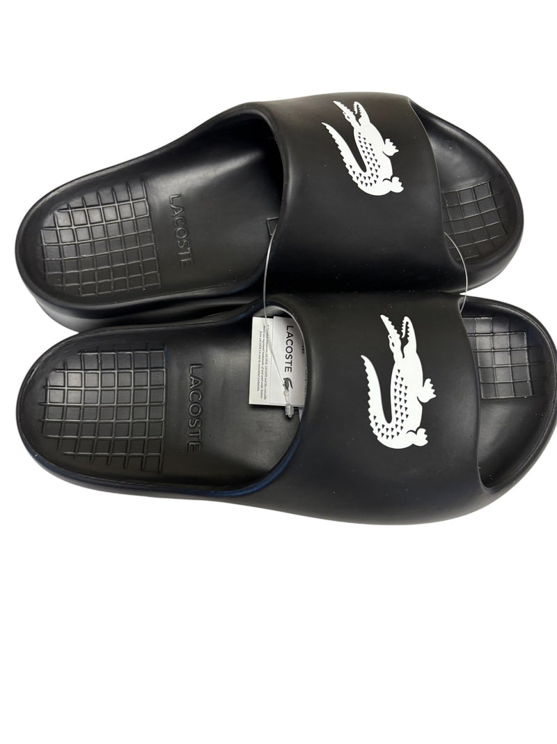 Lacoste Unisex Black Slippers - SERVE SLIDE 2.0