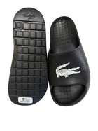 Lacoste Unisex Black Slippers - SERVE SLIDE 2.0