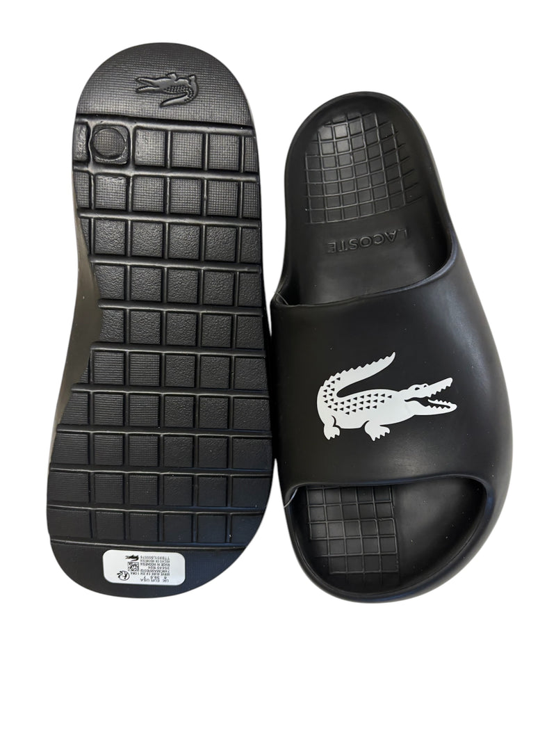 Lacoste Unisex Black Slippers - SERVE SLIDE 2.0