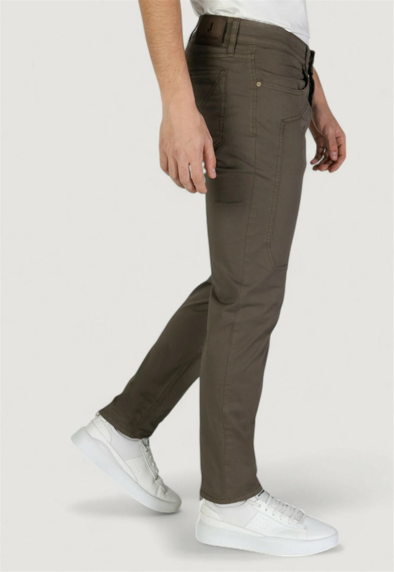 JECKERSON Men's Brown Trousers - JOHN