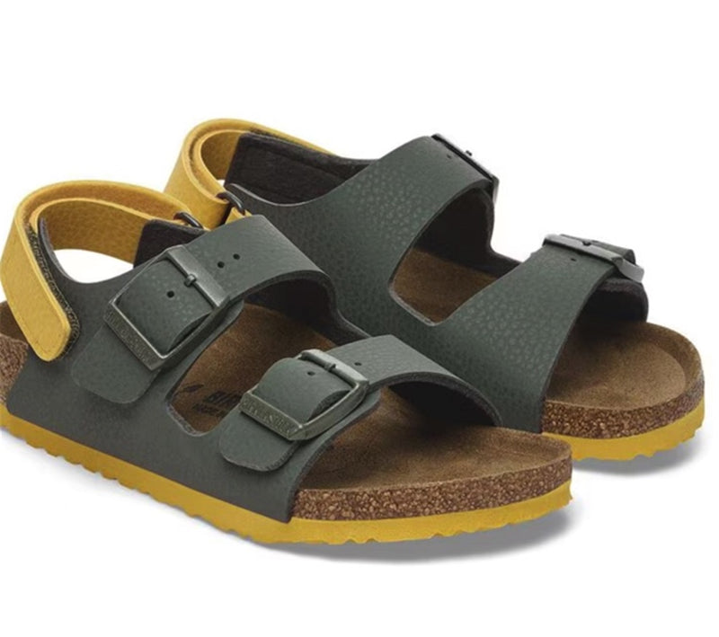 BIRKENSTOCK Unisex Sandals Military Green - MILAN
