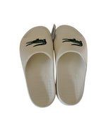 Lacoste Unisex White Slippers - SERVE SLIDE 2.0