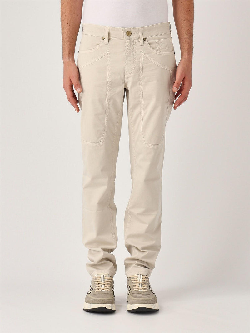 JECKERSON Men's Beige Trousers - JOHN