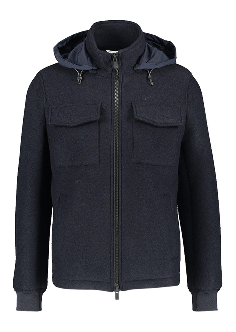 MANUEL RITZ Men's Blue Coat - GIACCONE/HEAVY JACKET