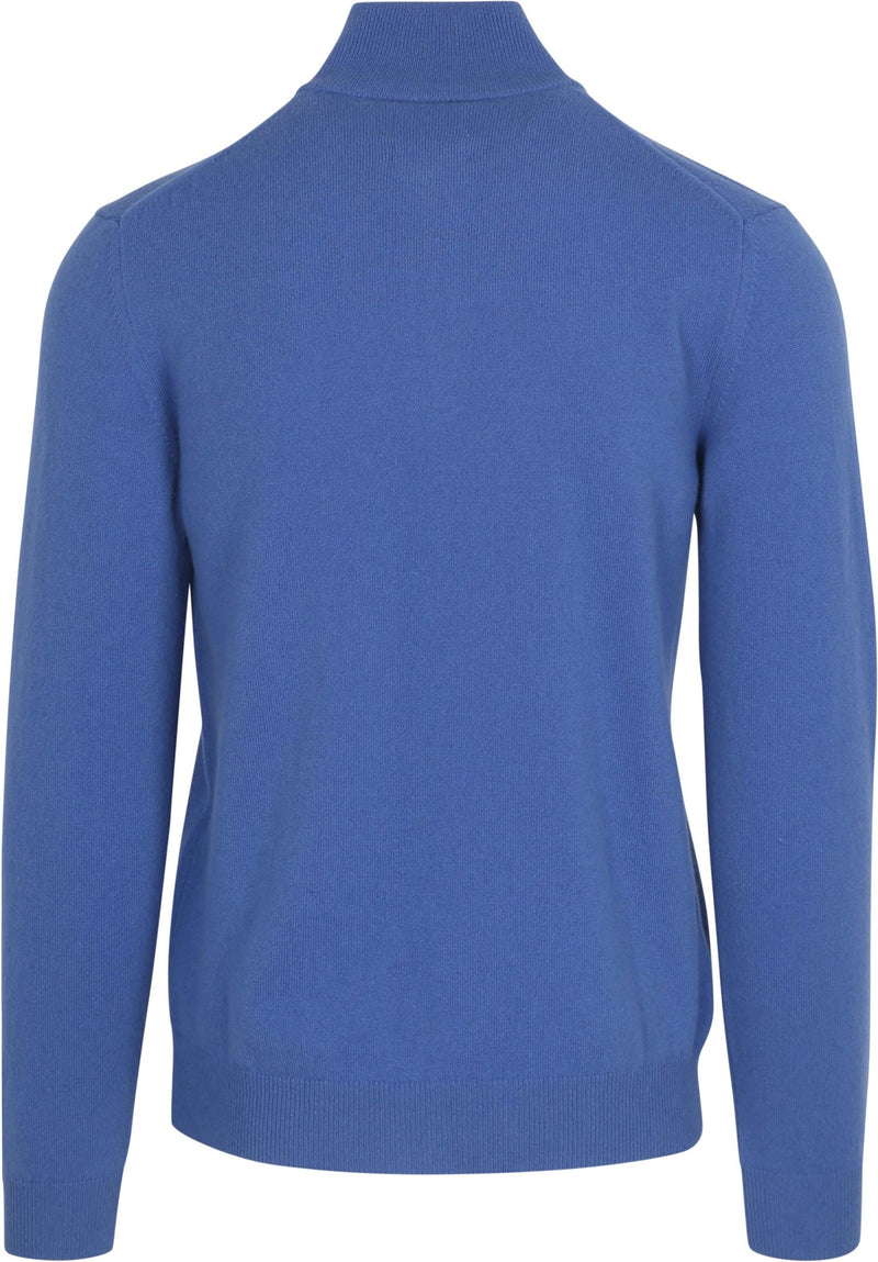 Gant Men's Sweater, Light Blue - SUPERFINE LAMBSWOOL HALF ZIP