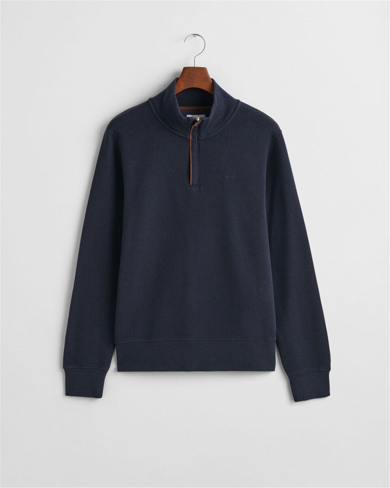 Gant Men's Dark Blue Sweatshirt - Sacker Rib Half Zip