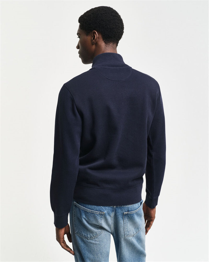 Gant Men's Dark Blue Sweatshirt - Sacker Rib Half Zip