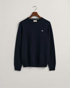 Gant Men's Dark Blue Sweater - SUPERFINE LAMBSWOOL C-NECK
