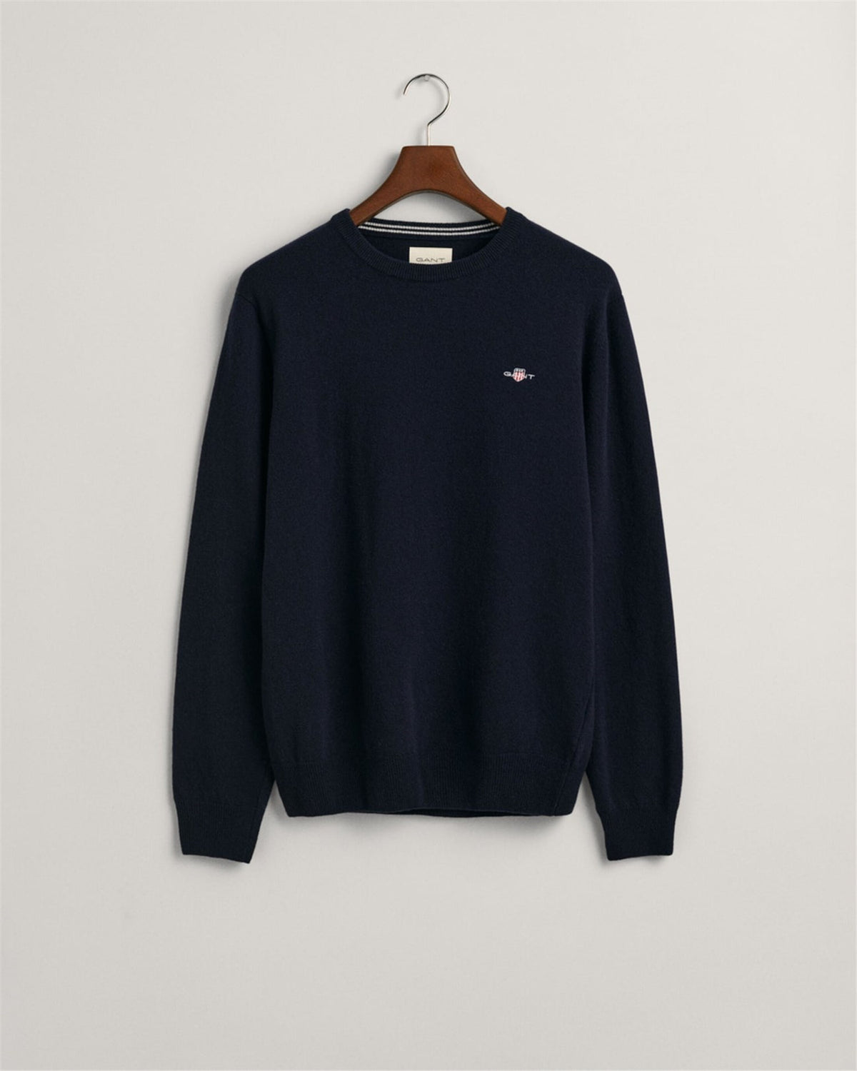 Gant Men's Dark Blue Sweater - SUPERFINE LAMBSWOOL C-NECK