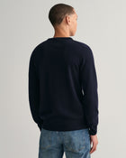 Gant Men's Dark Blue Sweater - SUPERFINE LAMBSWOOL C-NECK