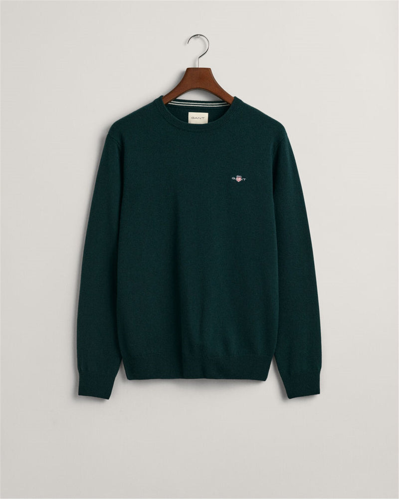 Gant Men's Green Sweater - SUPERFINE LAMBSWOOL C-NECK