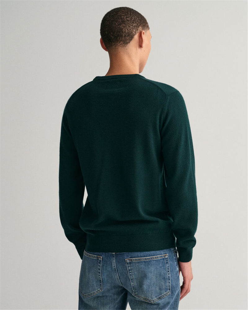 Gant Men's Green Sweater - SUPERFINE LAMBSWOOL C-NECK