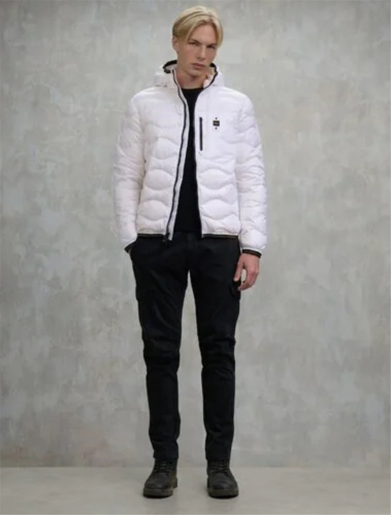 Blauer Men's White Down Jacket - WAVE