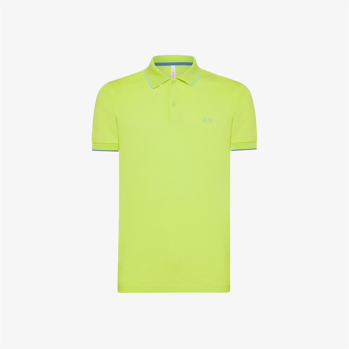 SUN68 Polo Uomo lime - POLO SMALL STRIPES ON COLLAR