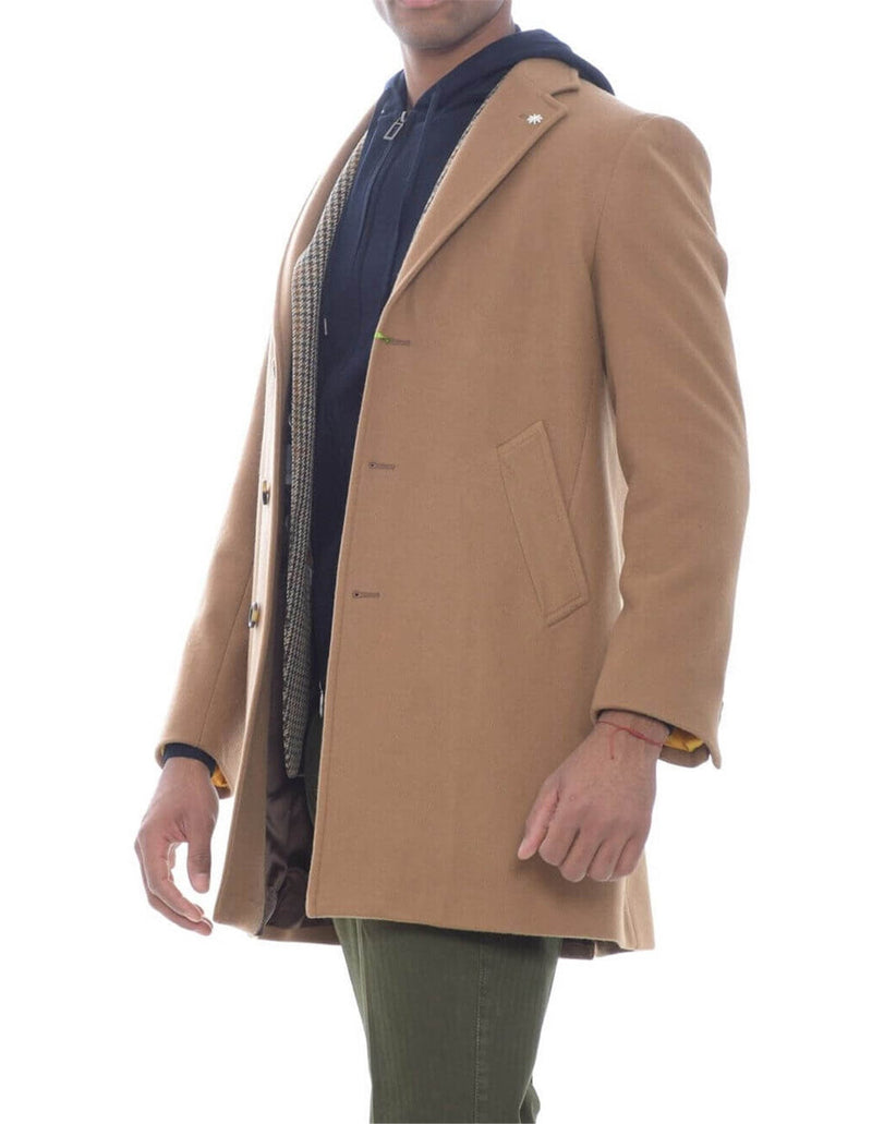 MANUEL RITZ Men's Beige Coat - MANUEL RITZ COAT