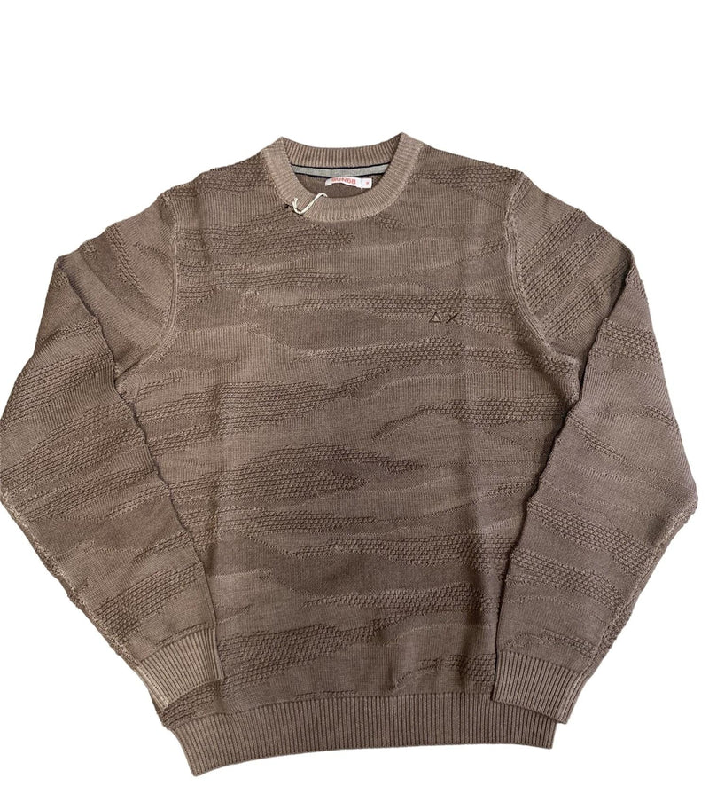 SUN68 Maglioni Uomo Beige - ROUND SPORT VINTAGE